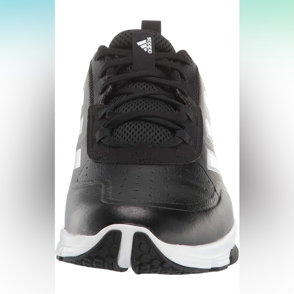 Adidas Men’s Baseball Shoes Black White 10.5 - Picture 2 of 8